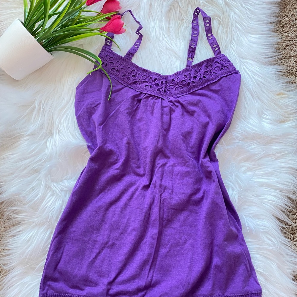 Streetwear Society Purple Eyelet Tank